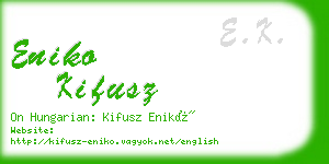 eniko kifusz business card